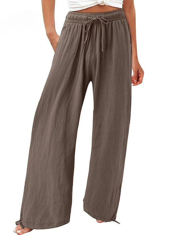 Calça pantalona leve com cós elástico — Bene Donna — imagem 08