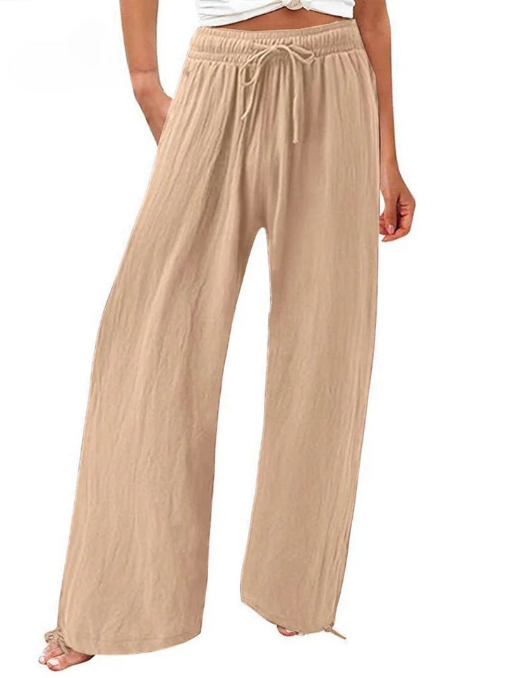 Calça pantalona leve com cós elástico — Bene Donna — imagem 09