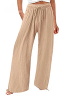 Calça pantalona leve com cós elástico — Bene Donna — imagem 09