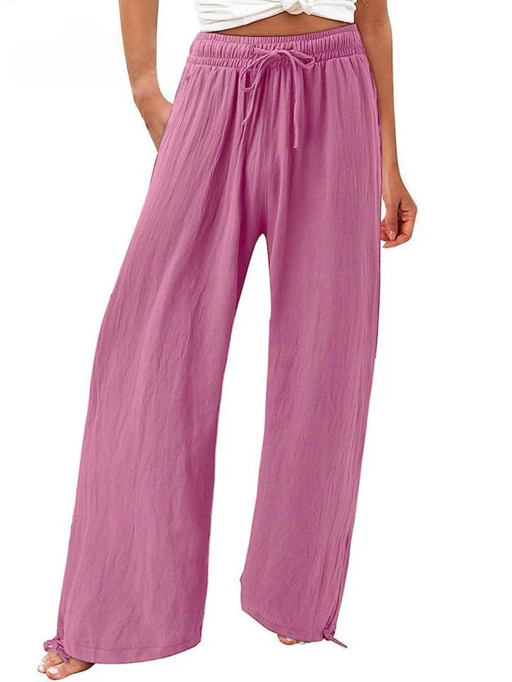 Calça pantalona leve com cós elástico — Bene Donna — imagem 11