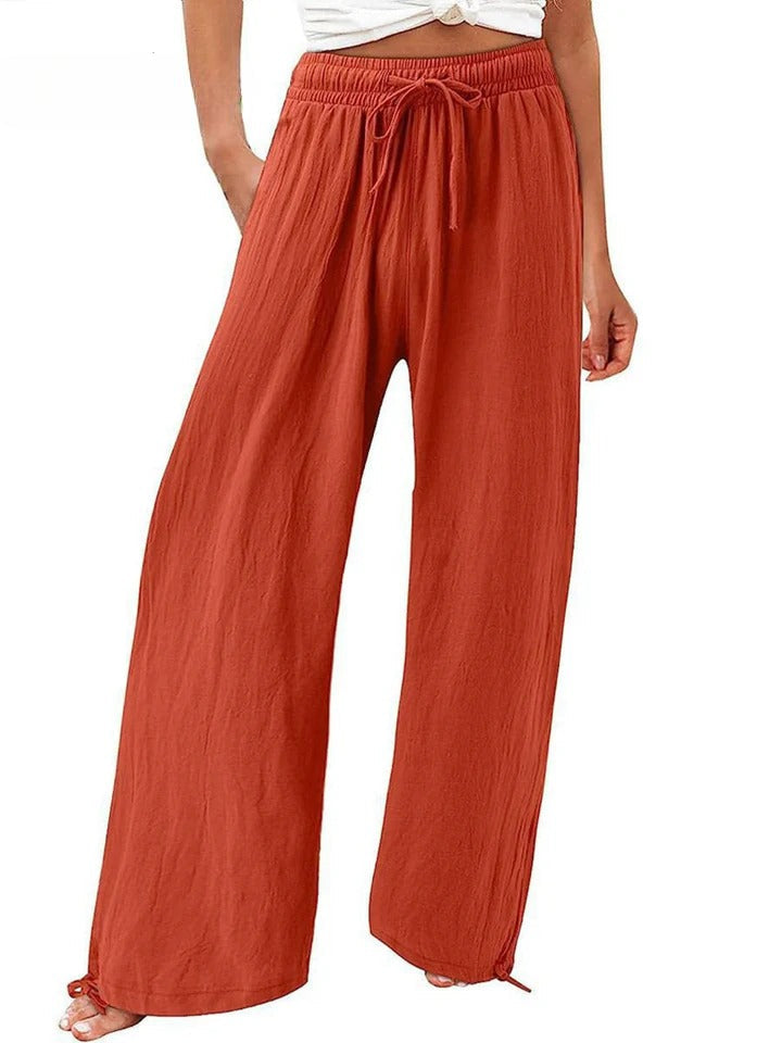 Calça pantalona leve com cós elástico — Bene Donna — imagem 12