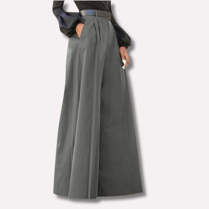 Calça Pantalona Casimira Plissada — BeneDonna