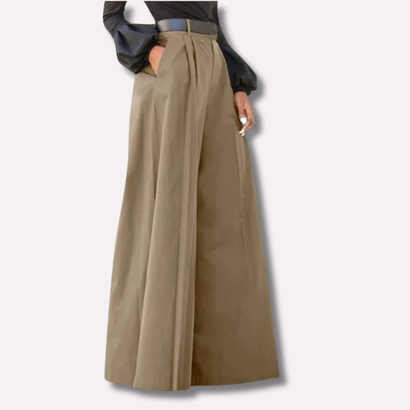 Calça Pantalona Casimira Plissada — BeneDonna