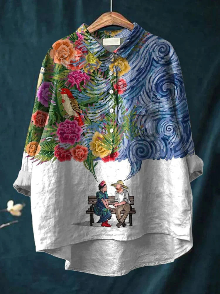 Camisa de estampas artísticas inspiradas em Van Gogh — Bene Donna — imagem 01