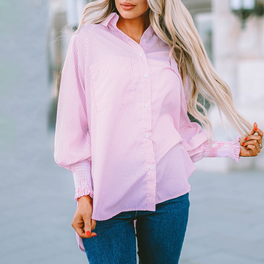 Camisa de mistura de algodão com modelagem solta — Bene Donna — imagem 05