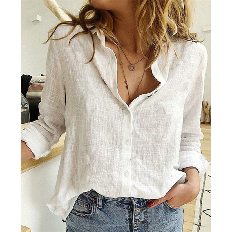 Camisa Social Feminina de Linho — BeneDonna