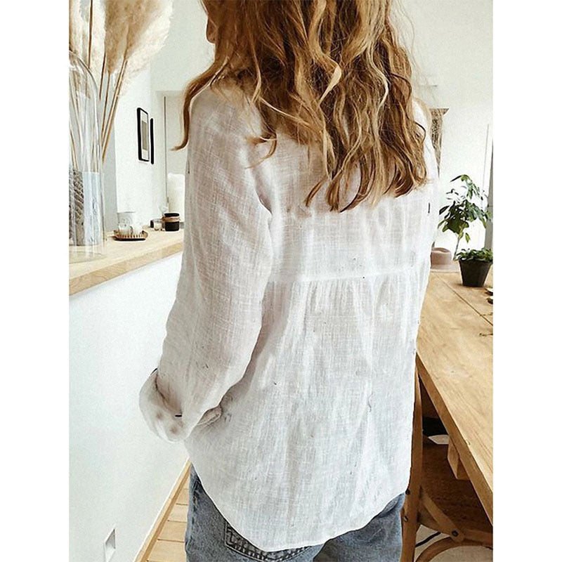 Camisa Social Feminina de Linho — BeneDonna