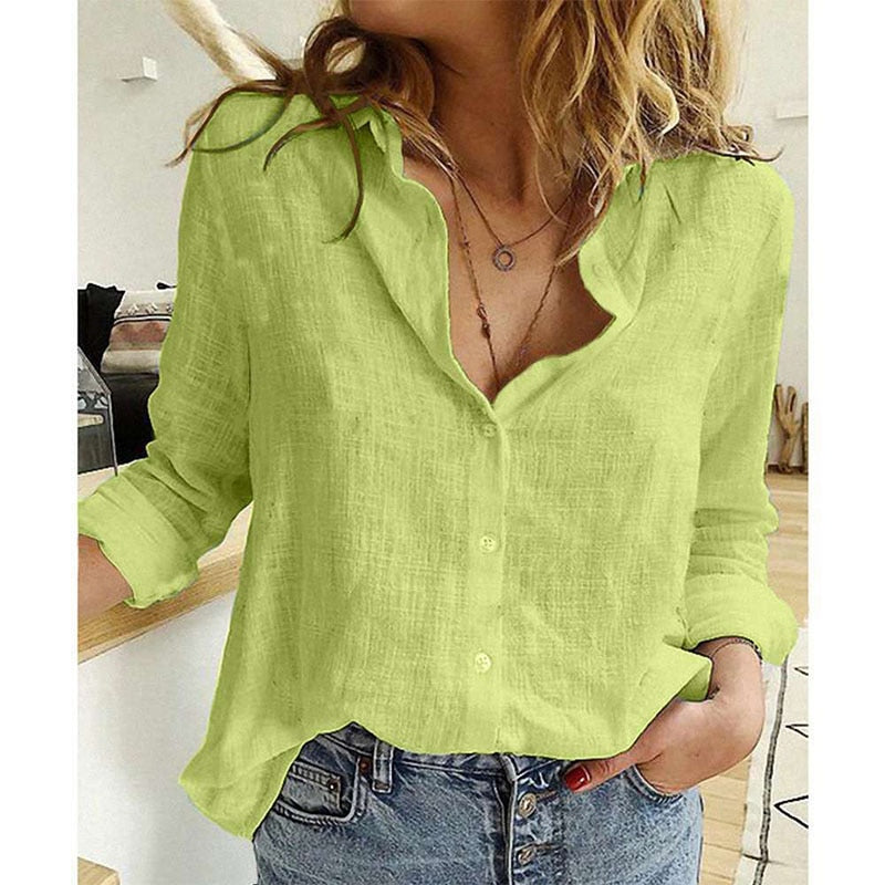 Camisa Social Feminina de Linho — BeneDonna