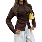 Cardigan de mangas longas com botões frontais — Bene Donna — imagem 03