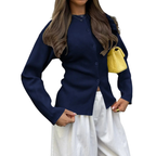 Cardigan de mangas longas com botões frontais — Bene Donna — imagem 04