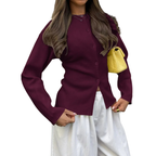 Cardigan de mangas longas com botões frontais — Bene Donna — imagem 06