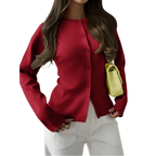 Cardigan de mangas longas com botões frontais — Bene Donna — imagem 10