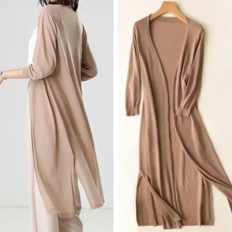 Cardigan Longo Feminino Leve — BeneDonna