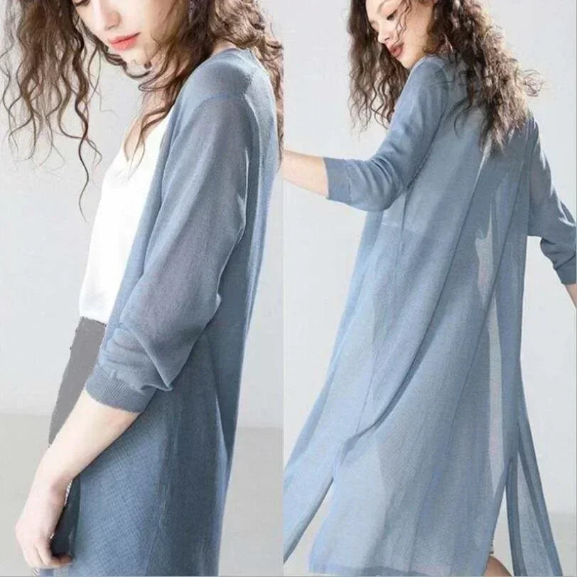 Cardigan Longo Feminino Leve — BeneDonna