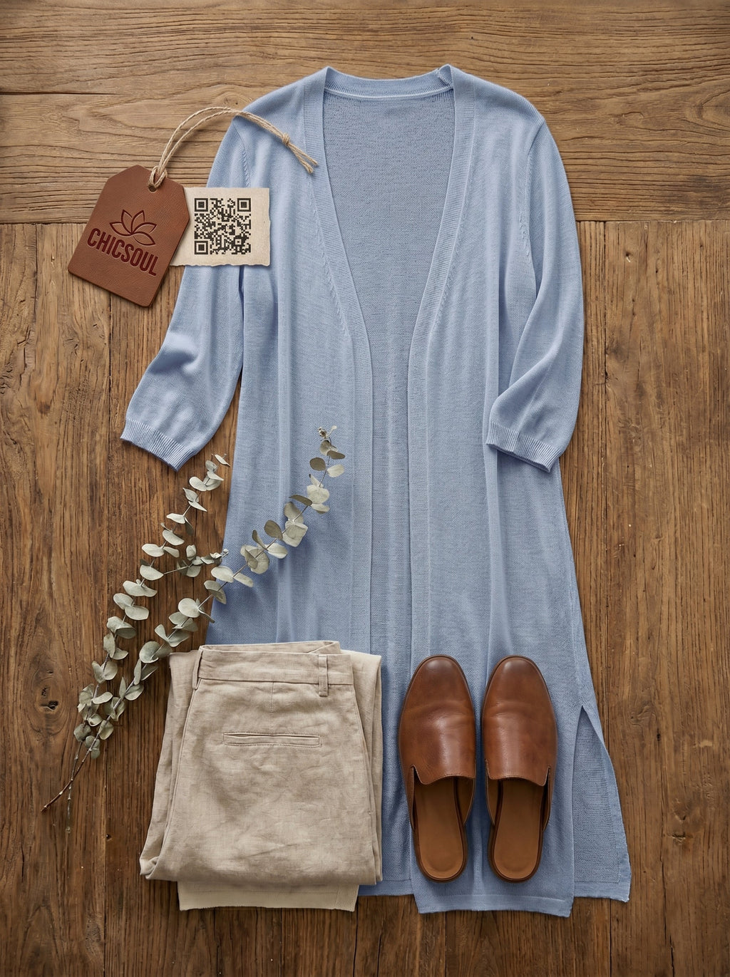 Cardigan Longo Feminino Leve — BeneDonna