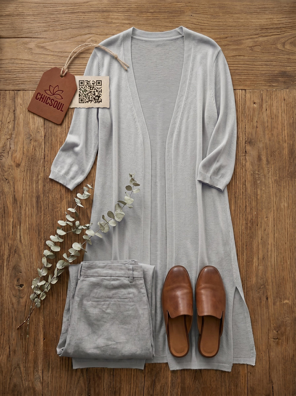 Cardigan Longo Feminino Leve — BeneDonna