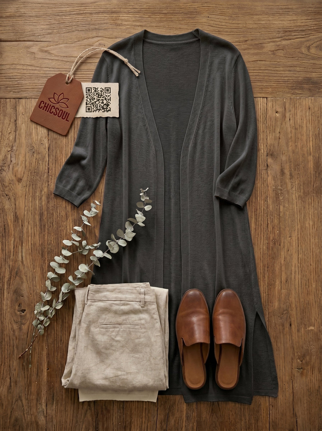 Cardigan Longo Feminino Leve — BeneDonna