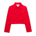 Casaco Feminino Cropped Vermelho — BeneDonna