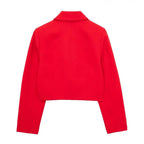 Casaco Feminino Cropped Vermelho — BeneDonna