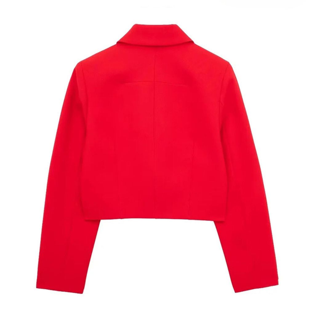 Casaco Feminino Cropped Vermelho — BeneDonna