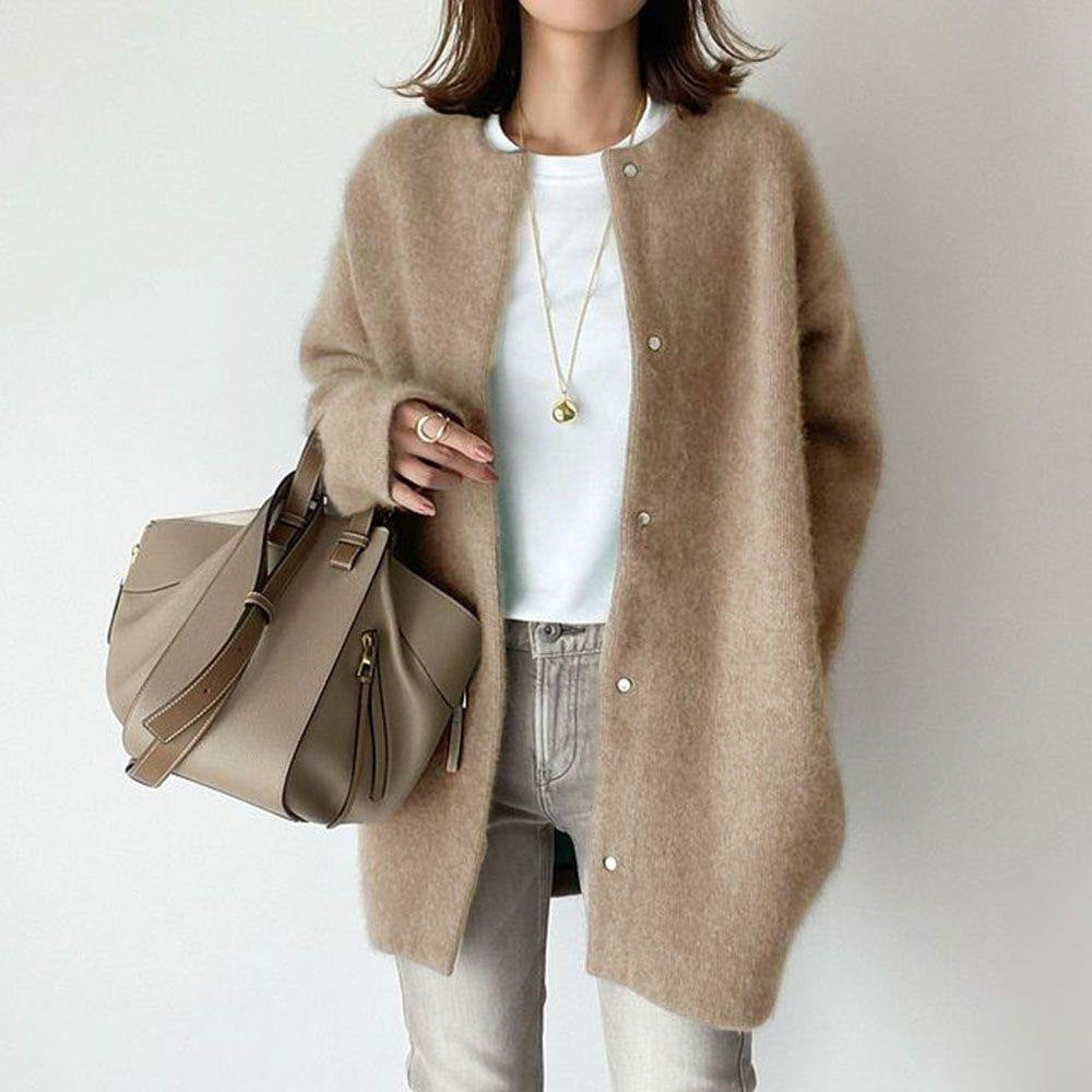 Casaco Feminino Elegante de Inverno com Caimento Solto — BeneDonna