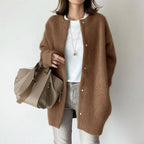 Casaco Feminino Elegante de Inverno com Caimento Solto — BeneDonna