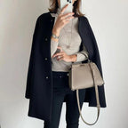 Casaco Feminino Elegante de Inverno com Caimento Solto — BeneDonna