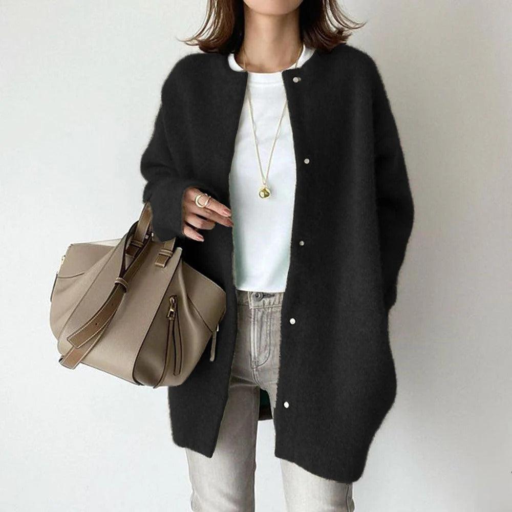 Casaco Feminino Elegante de Inverno com Caimento Solto — BeneDonna
