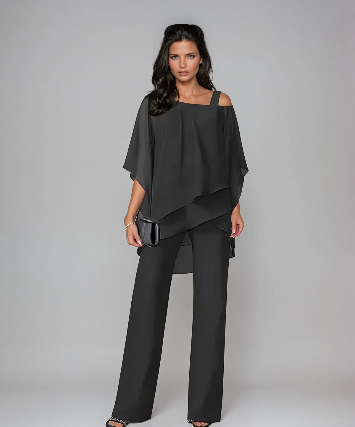 Conjunto de blusa em camadas e pantalona — Bene Donna — imagem 04