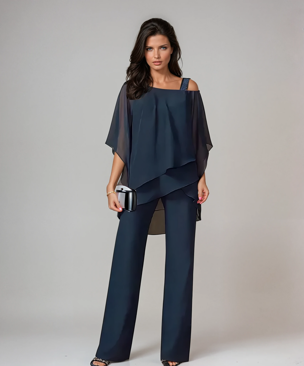 Conjunto de blusa em camadas e pantalona — Bene Donna — imagem 08