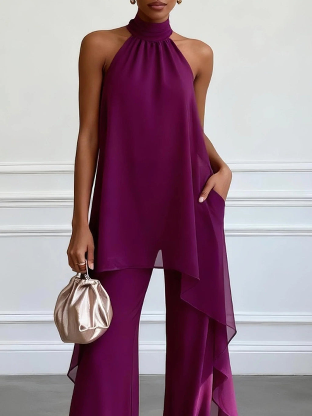Conjunto de blusa frente única e pantalona — Bene Donna — imagem 03