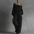 Conjunto de blusa ombro a ombro e pantalona fluida — Bene Donna — imagem 04