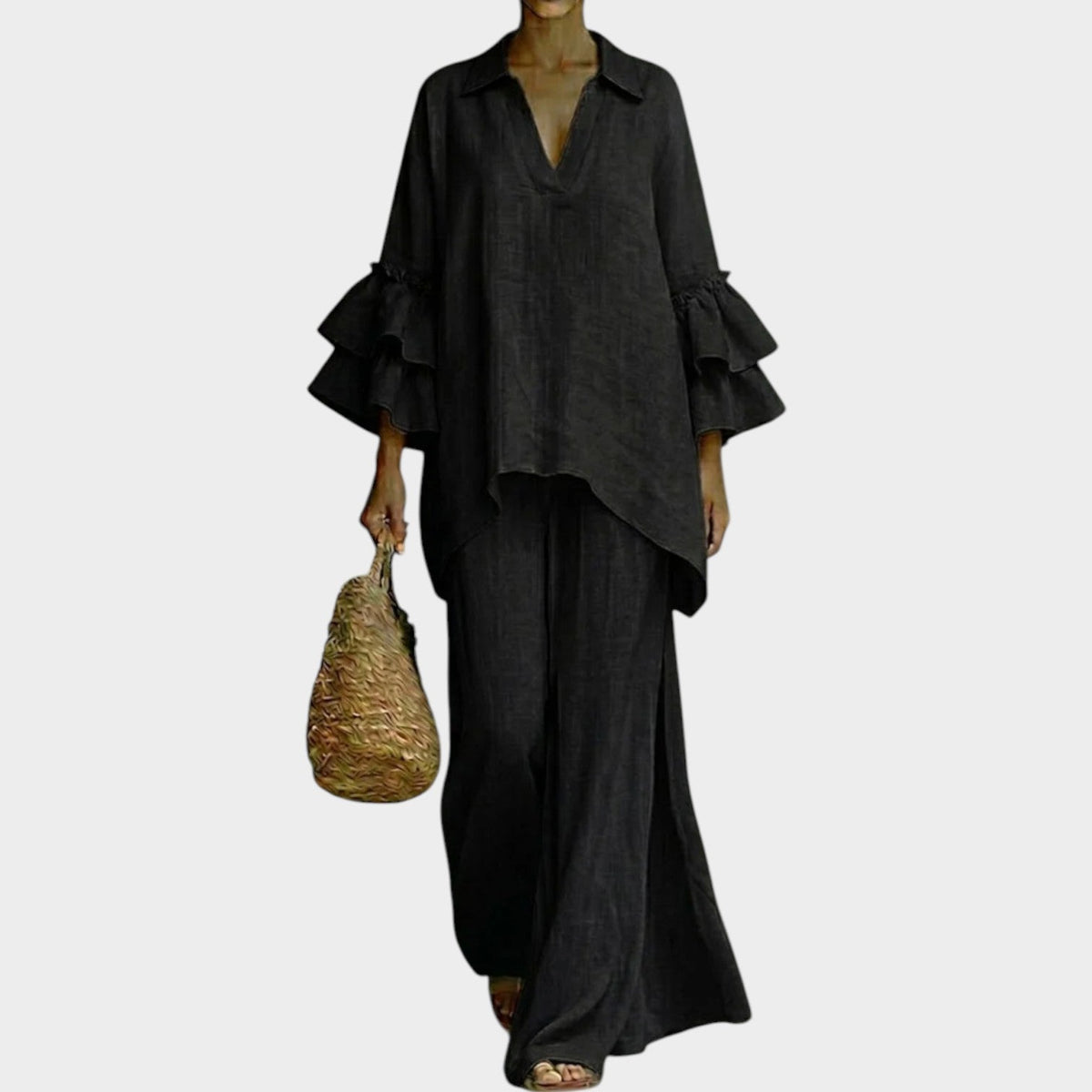 Conjunto de blusa oversized e pantalona — Bene Donna — imagem 02
