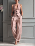 Conjunto de colete com botões e pantalona — Bene Donna — imagem 01