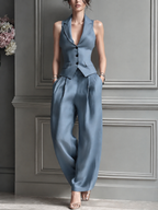 Conjunto de colete com botões e pantalona — Bene Donna — imagem 02