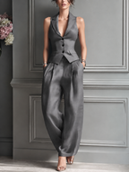 Conjunto de colete com botões e pantalona — Bene Donna — imagem 03