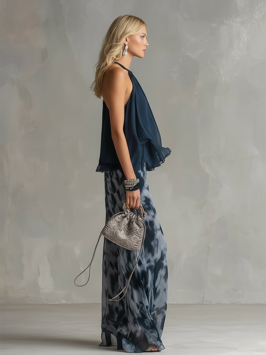Conjunto de duas peças com blusa e caimento fluido — Bene Donna — imagem 03