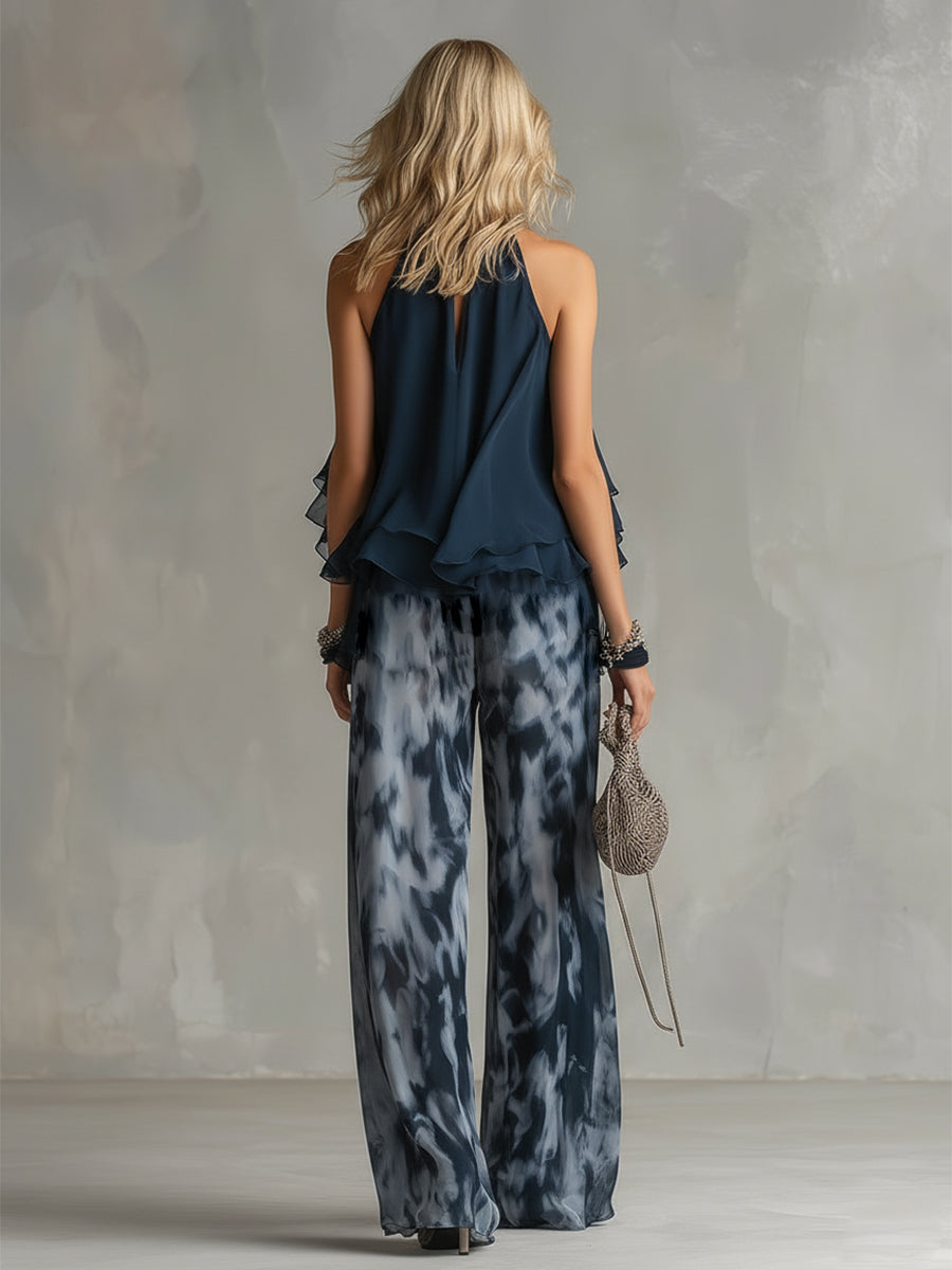 Conjunto de duas peças com blusa e caimento fluido — Bene Donna — imagem 04