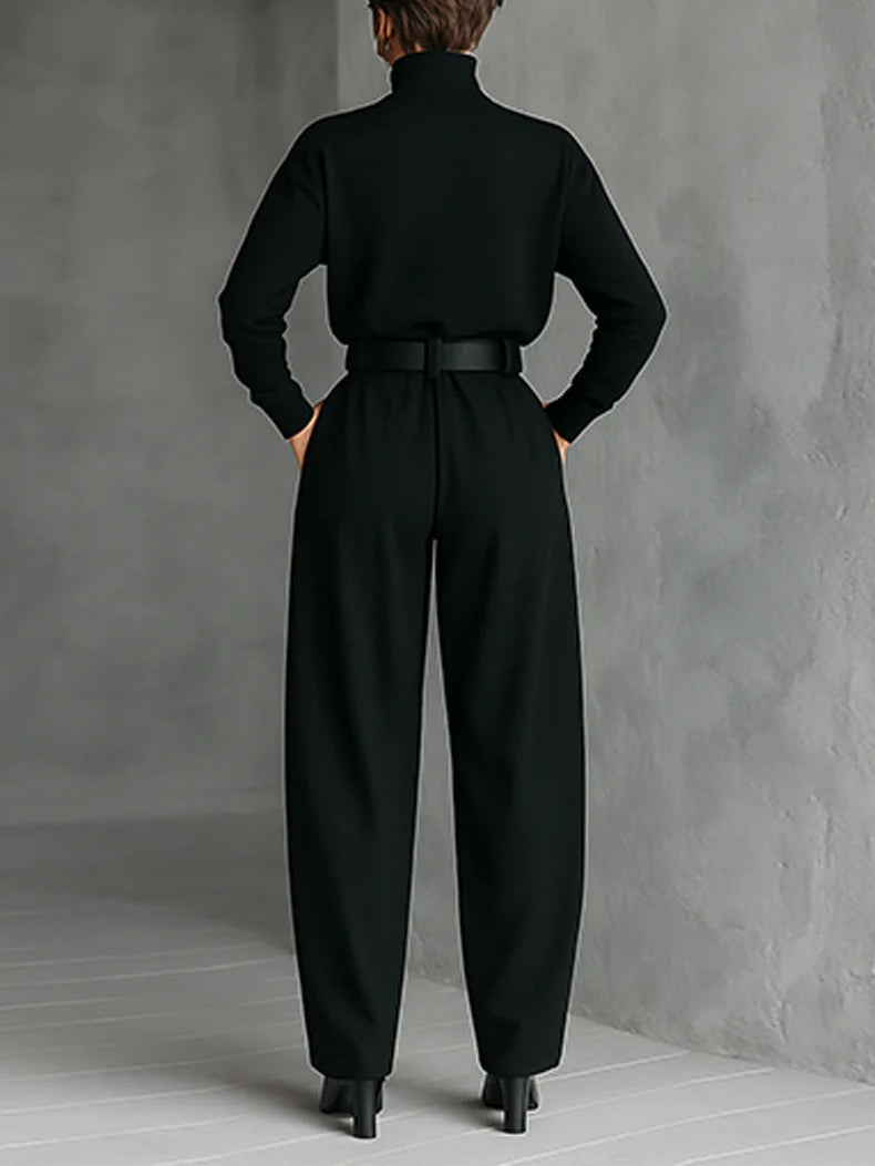 Conjunto de suéter de gola alta e calça reta — Bene Donna — imagem 04