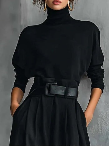 Conjunto de suéter de gola alta e calça reta — Bene Donna — imagem 05