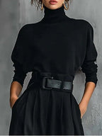 Conjunto de suéter de gola alta e calça reta — Bene Donna — imagem 05