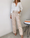 Conjunto estampado de camisa e pantalona — Bene Donna — imagem 01