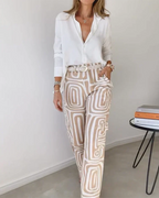 Conjunto estampado de camisa e pantalona — Bene Donna — imagem 02
