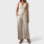 Conjunto feminino de colete e calça de algodão — Bene Donna — imagem 01