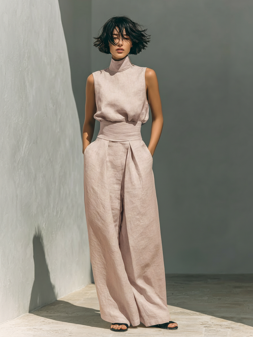 Conjunto feminino de regata e calça pantalona — Bene Donna — imagem 04