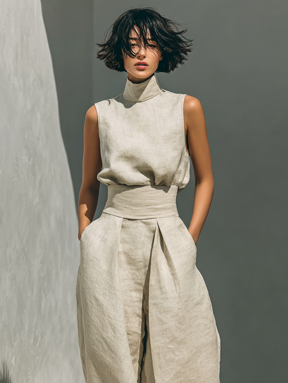 Conjunto feminino de regata e calça pantalona — Bene Donna — imagem 06