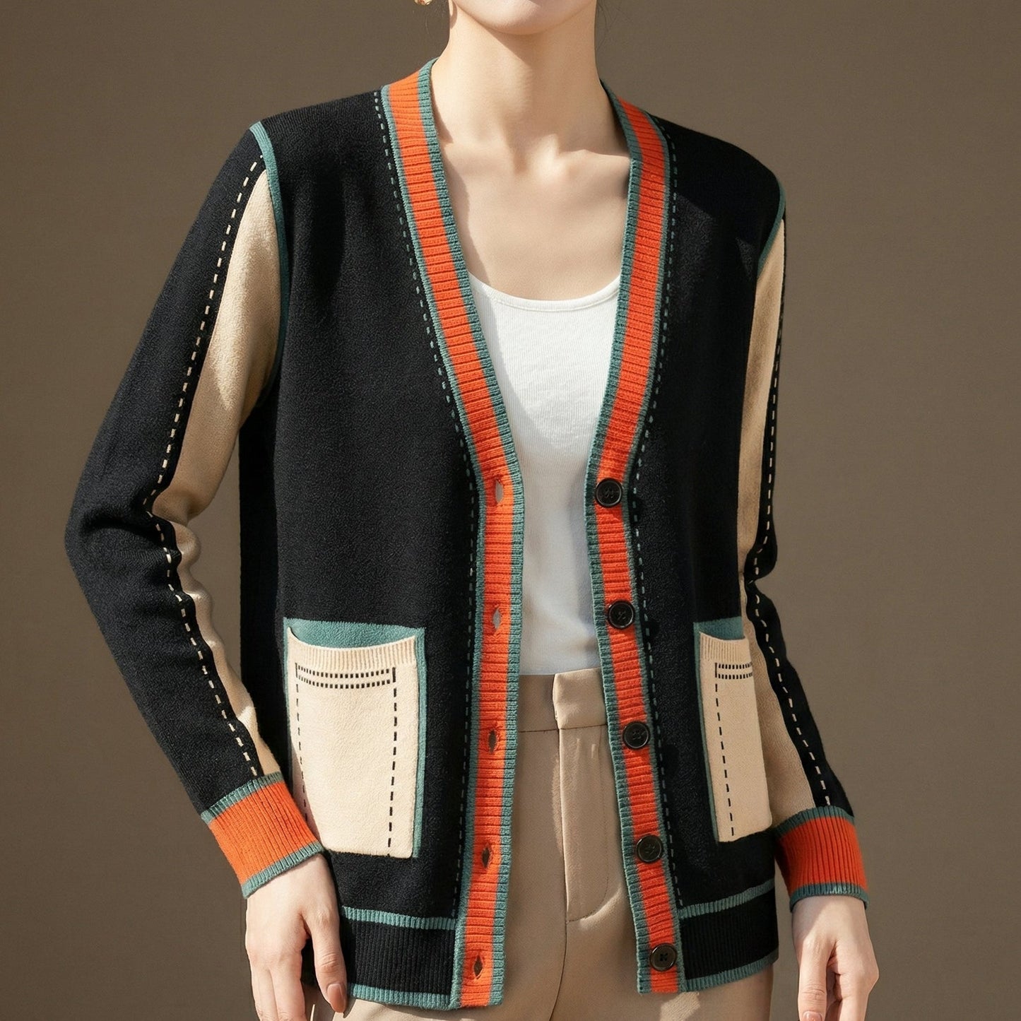 Cardigan Feminino Tricô de Viscose