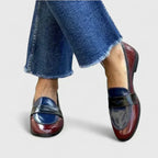 Mocassim bicolor com faixa na parte superior — Bene Donna — imagem 02
