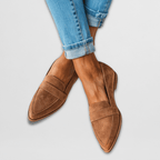 Mocassim de bico fino com acabamento acamurçado — Bene Donna — imagem 02