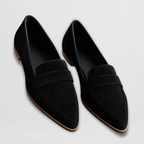 Mocassim de bico fino com acabamento acamurçado — Bene Donna — imagem 04